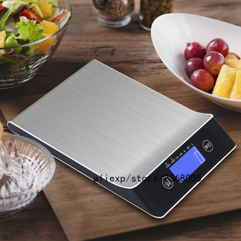 

Fashion Precision Home Stainless Steel Kitchen Scale 5KG Electronic Scales Portable Scales Cooking Tool Kitchen Tools