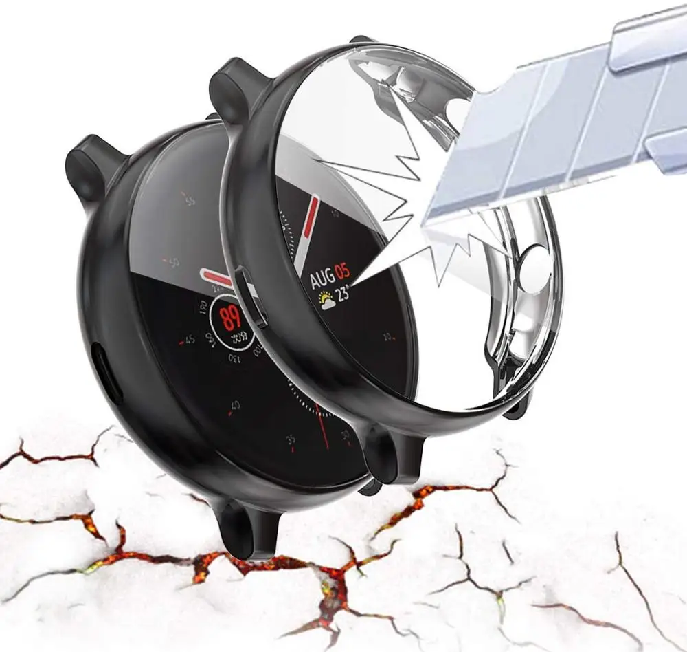 Чехол для samsung Galaxy watch active 2 40 мм/44 мм Защитная силиконовая Прозрачная ультратонкая защитная пленка