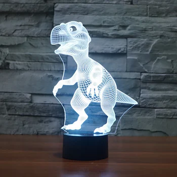 

Touch Switch Desk Light 3D Night Light Dragon 7 Colorful USB LED Table Acrylic Lamp 3D Illusion Dinosaurs Home Decor Dropship