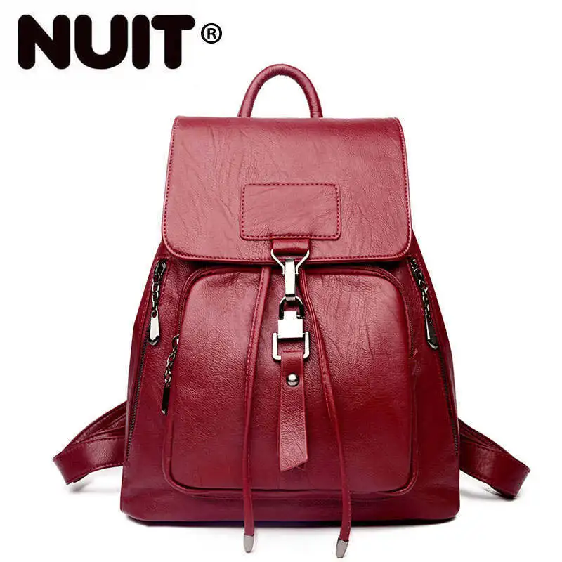 

Backpacks For Girls Leather Women Travel Shoulder Bag High Quality Ladies Bagpack Large Capacity Backpack Female Back Pack