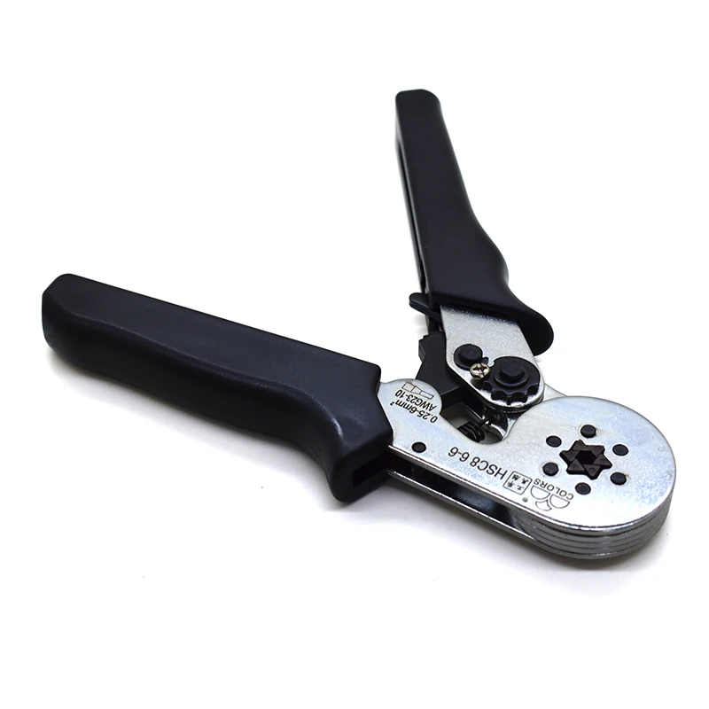 COLORS HSC8 6-6 crimping pliers 0.25-6mm2 23-10AWG for tube terminal Hexagon pressure mini type round nose european brand tools