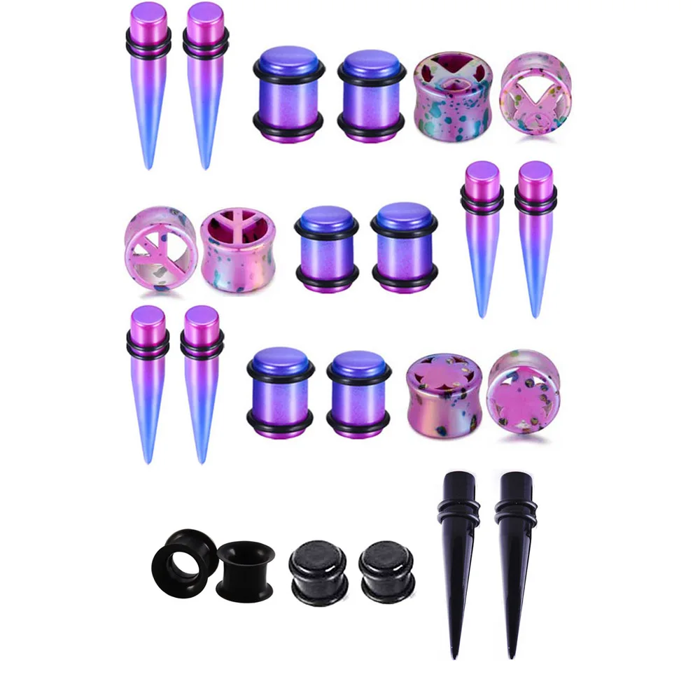 3 Pair Tunnel Plug Piercings Acrylic Ear Taper Piercing Earlets