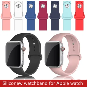 

sport strap for apple watch band iwatch band 42mm 38mm 44mm 40mm silicone watchband bracelet correa apple watch 5 4 3 accesories