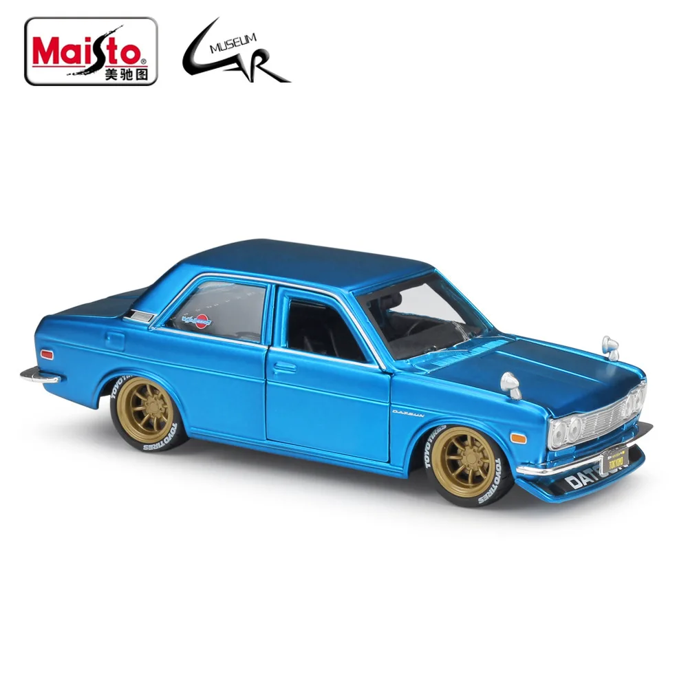 

Maisto 1:24 Datsun 510 1971 Metal Diecast Rally Scale Car Model Kit Display Collections Gift Toy