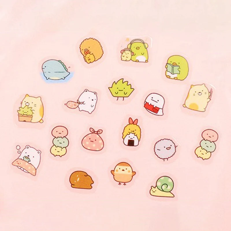 Горячая продажа милый мультфильм животное съемный мобильный телефон наклейки