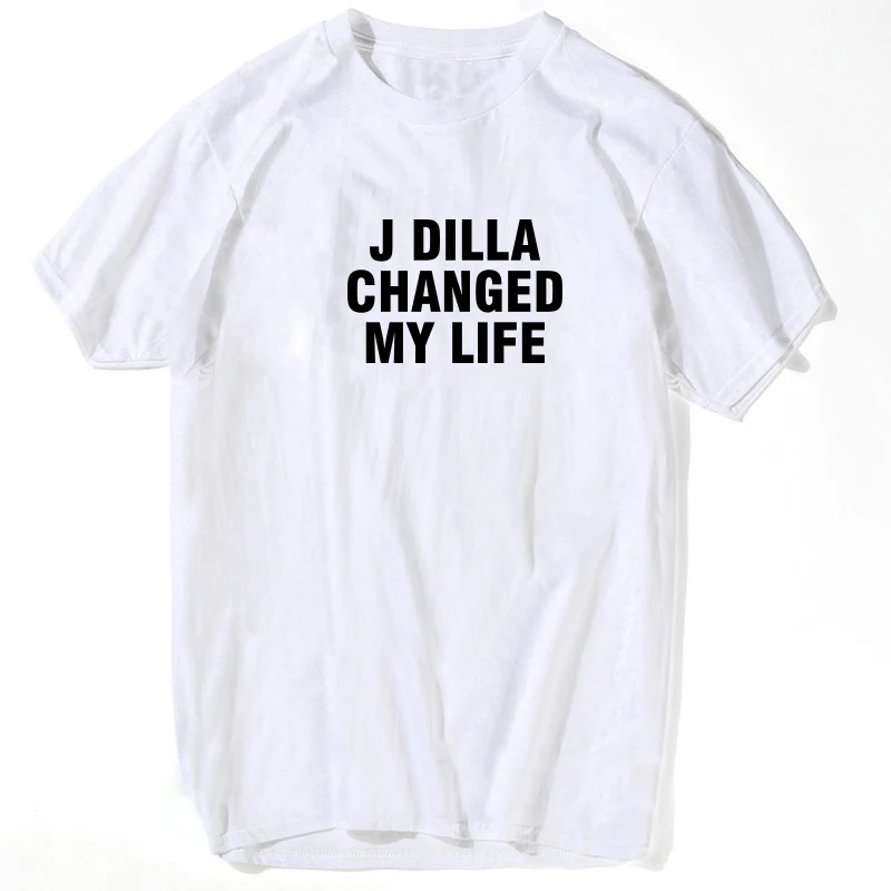 J DILLA CHANGED MY LIFE Футболка-хип-хоп Футболка rap MF Doom Stones Throw Detroit xxxl Мужская футболка