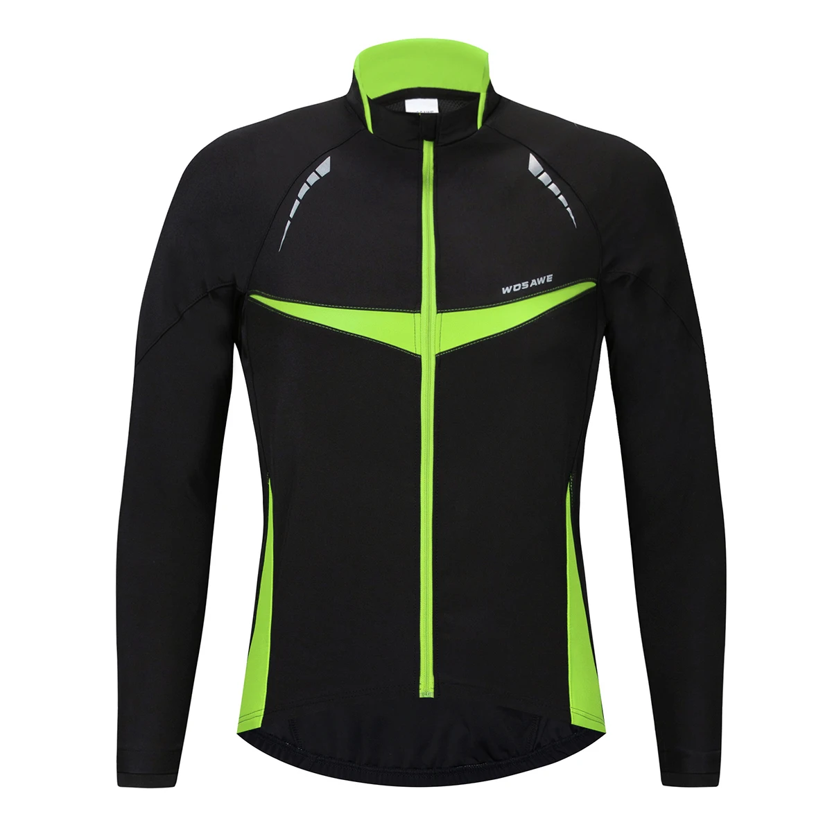 WOSAWE зимние куртки для велоспорта, теплая флисовая ветрозащитная одежда с длинным рукавом для велоспорта, джерси, одежда, светоотражающая одежда - Цвет: BC266-G no fleece