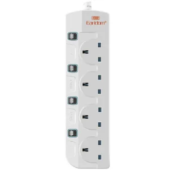 

UK Plug Socket Power Strip 4AC UK Socket Individually Switch 1.5M Extension Power Cord Desktop Socket For Britain Hong Kong