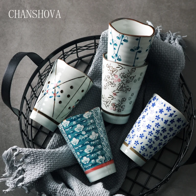 CHANSHOVA High Capacity 250ml Traditional Chinese Style Handpainted Ceramic Teacup China Porcelain Large Coffee Tea Cups H273|Teacups| - AliExpress