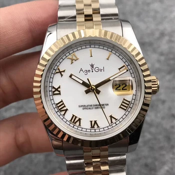 

Classic New Stainless Steel Sapphire Watch Automatic Mechanical Women Lady Silver Yellow Gold Black Rome Dial Datejust 31mm