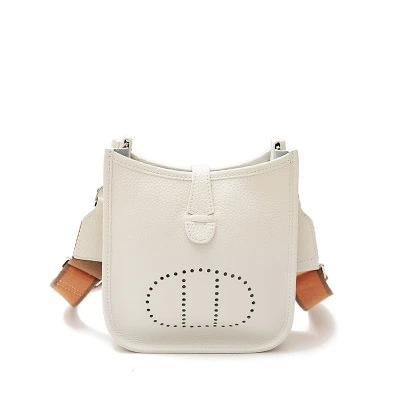Unua amo брендовая сумка-мешок для женщин, модная открытая дизайнерская сумка из натуральной кожи с широким ремешком, сумки через плечо - Цвет: White