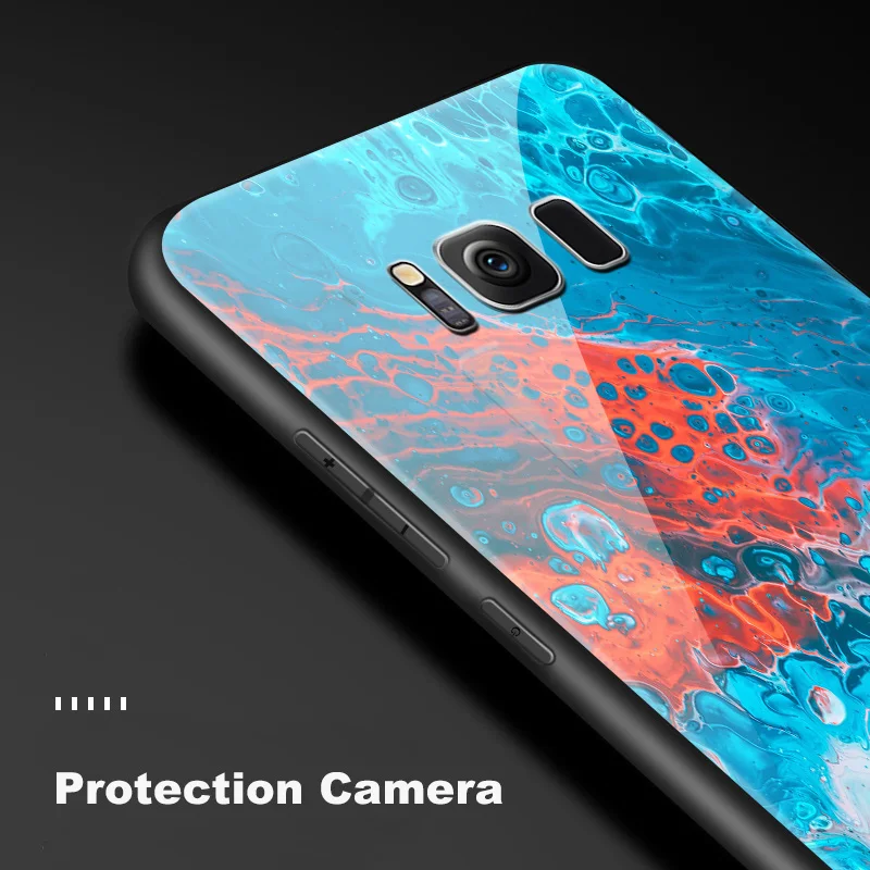 Luxury Tempered Glass Case for Samsung Galaxy A10 A80 A90 A6S A8S A20 A30 A40 A50 A70 J4 Plus M10 M20 M30 S8 S9 S10+ Fundas