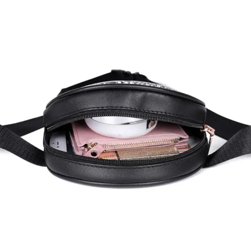 Модные сумки-мессенджеры со змеиным принтом для телефона на плечо женские поясные карманы на ремне из искусственной кожи круглые дорожные нагрудные сумки