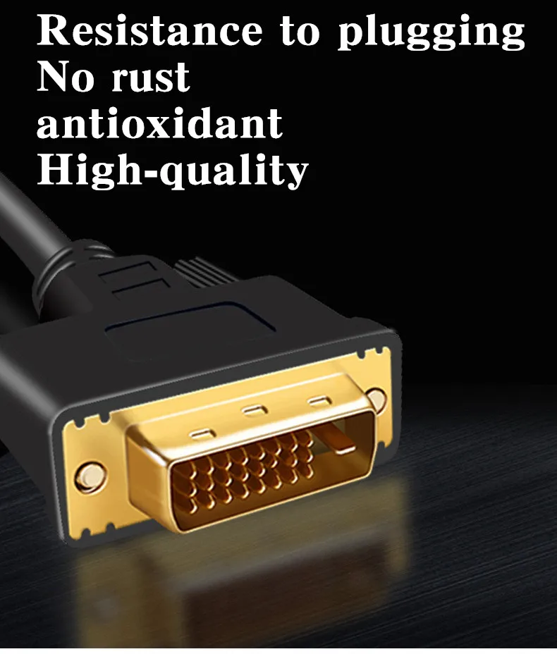 RIVOER DVI кабель для передачи данных 24+ 1 кабель для подключения видео высокой четкости компьютерного монитора папа-папа 1,5 м DVI кабель