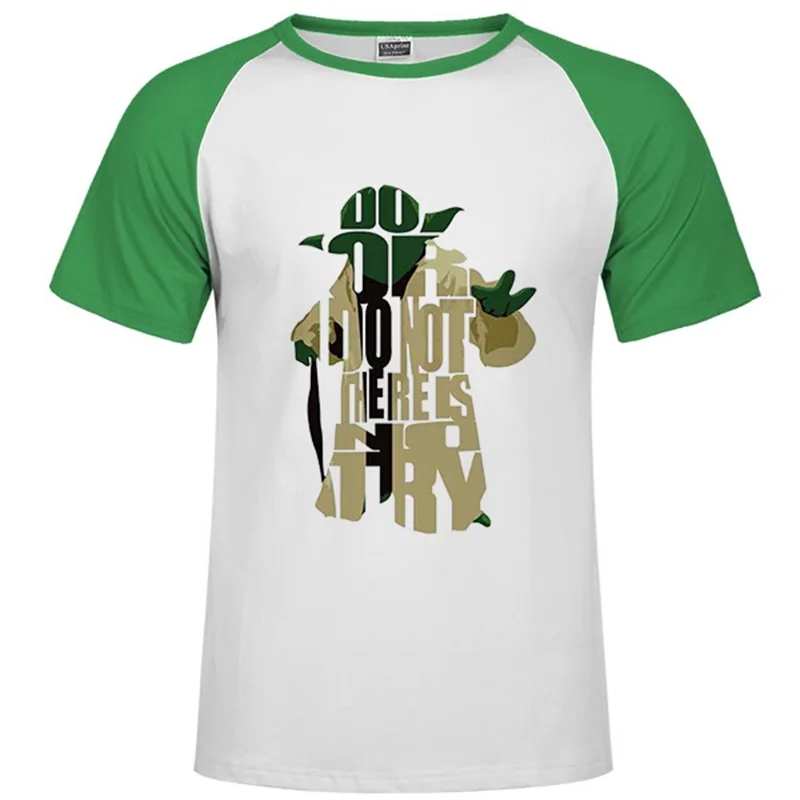 Г. Милая детская футболка для мальчиков йода белая Рождественская футболка с покемонами Звездные войны модная мужская уличная одежда в подарок - Цвет: Raglan green 44