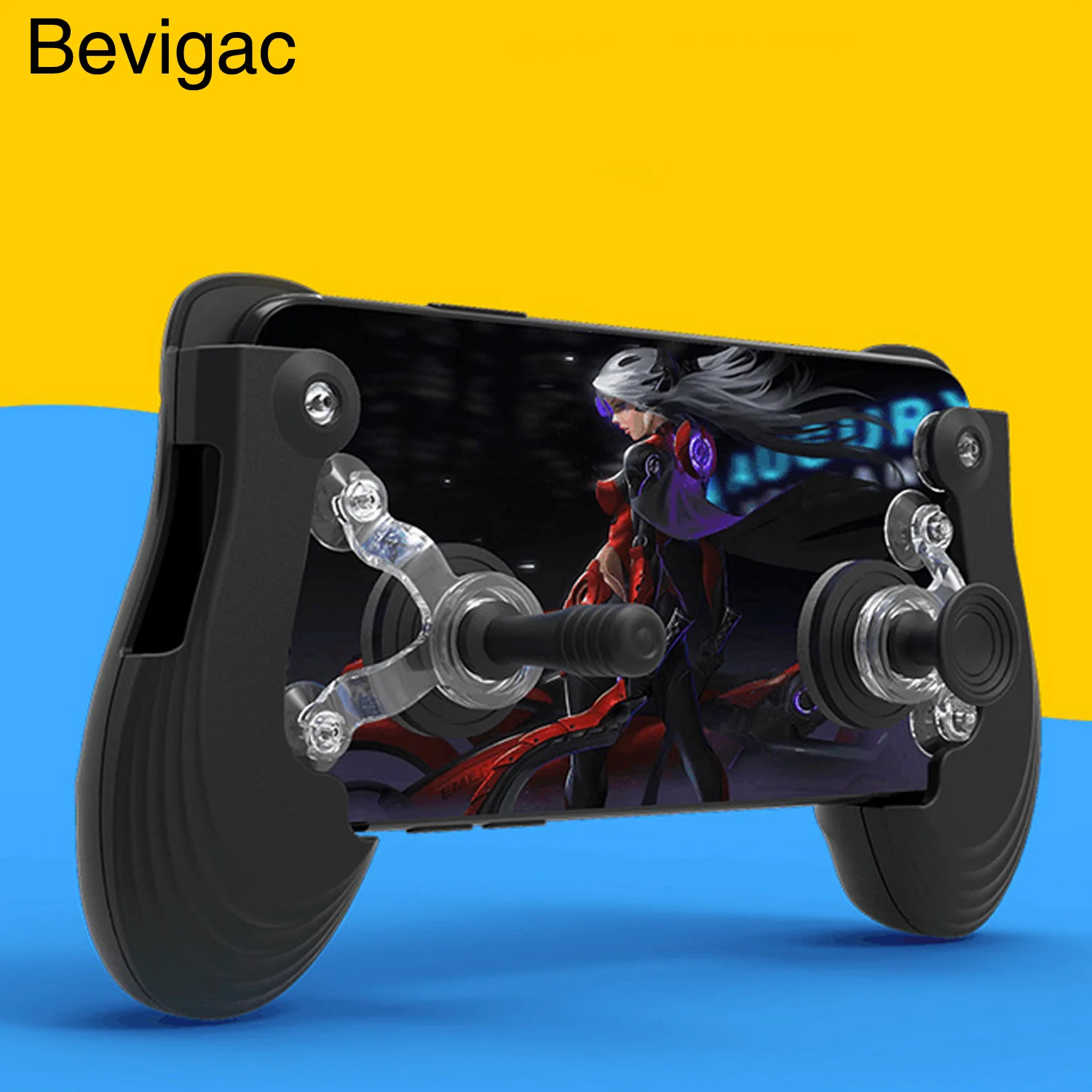 Bevigac Fashion Smartphones Tablet Touch Screen Sucker Rocker Joystick Gamepad Joypad for IOS Android Phone Game PUBG