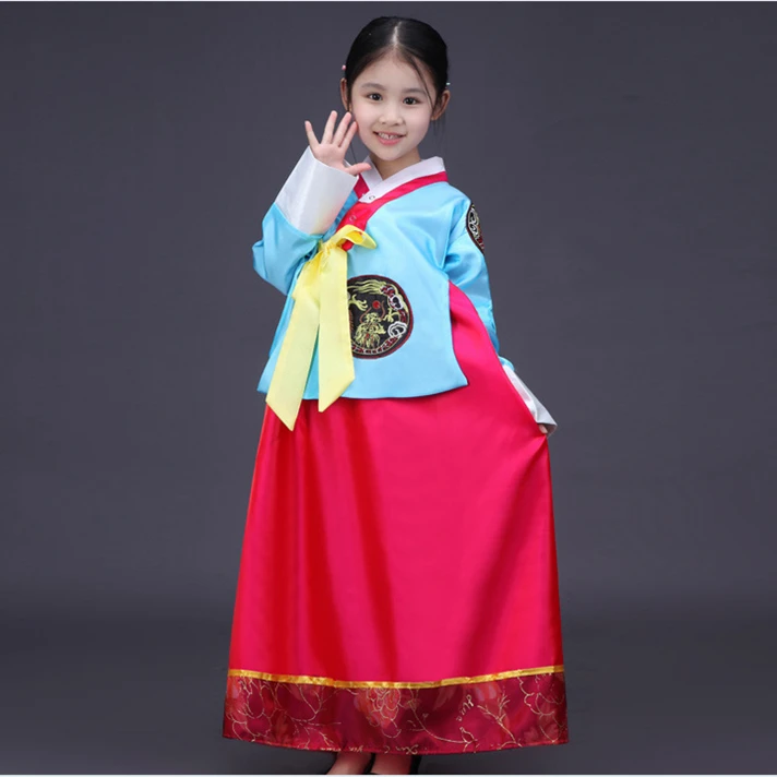 Модная детская одежда в Корейском стиле; традиционные костюмы для мальчиков и девочек; вечерние костюмы с вышивкой в восточном стиле - Цвет: Girl Color4