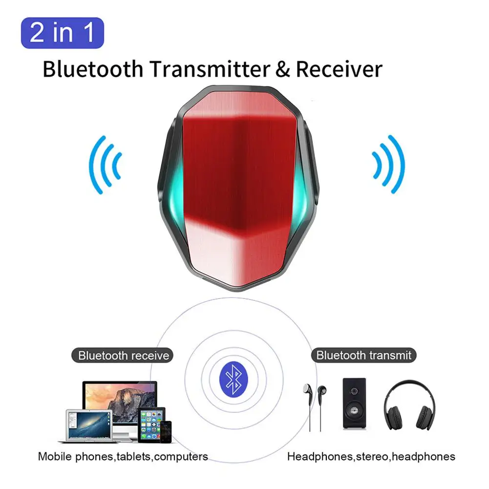

300 MAh Bluetooth 5.0 Transmitter No Delay Wireless Audio Receiver For Smartphone MP3 Player CD Player