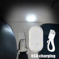 Lampada da lettura per interni per auto ad alta luminosità con luce notturna a contatto senza fili a LED per auto illuminazione di ricarica USB Mini luce