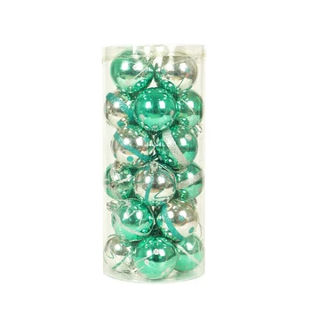 

24pPcs 6cm Christmas Tree Ball Pendant Baubles DIY Xmas Party Wedding Hanging Ornaments Decorations Plastic Hanging New O21