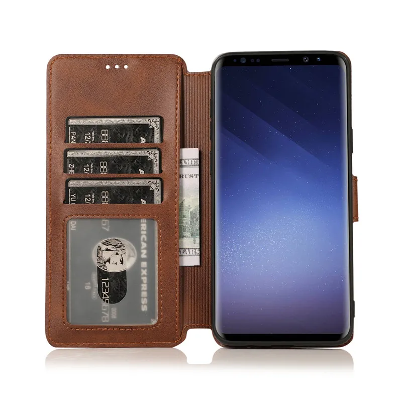 Для Galaxy S9 Кожаные чехлы бумажники для Samsung S10 S8 Plus флип чехол Note 9 10