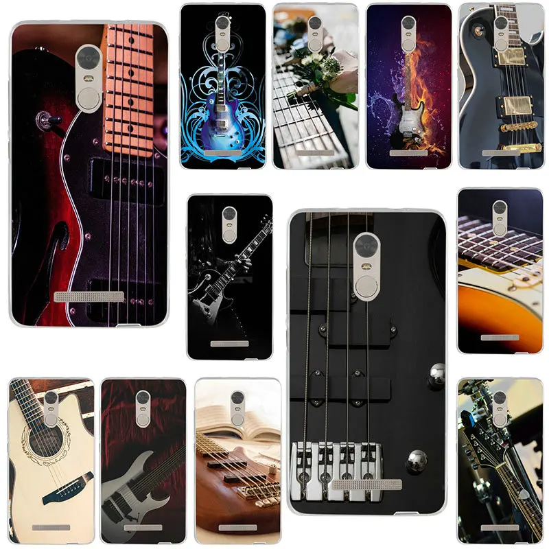 For Xiaomi Mi Redmi Note Max 2 3 4 4X 5 5A 6 7 9T CC9 CC9e Pro Shell Soft TPU Phone Cases Bags Guitar Bass Strings Neck | Мобильные