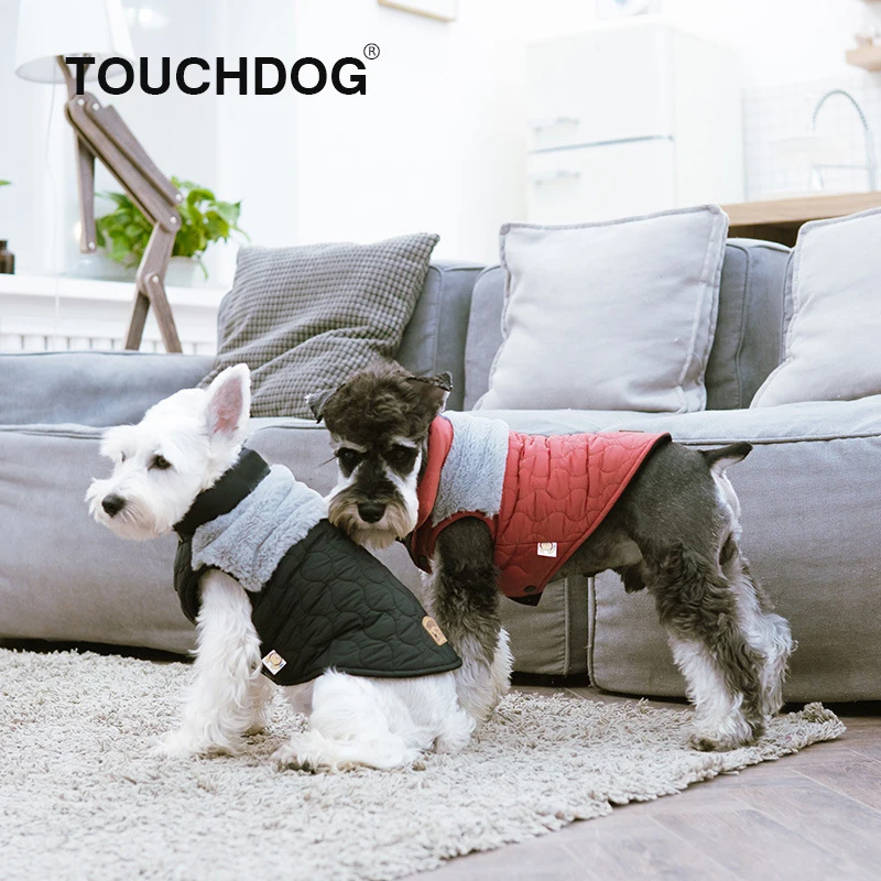 Touchdog зимняя одежда для собак ветрозащитный и морозостойкий костюм теплое пальто