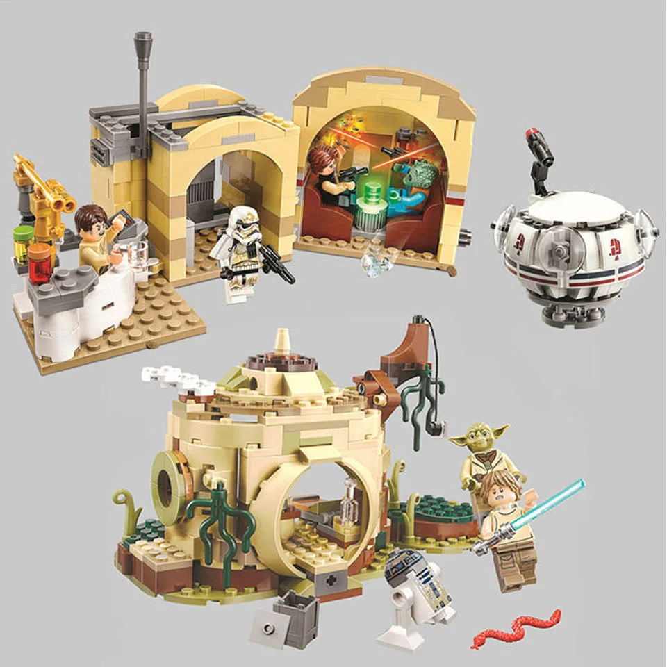 

Random free gift Star Wars Seriers Mos Eisley Cantina Skywalke R2D2 Building Block Brick Toy Compatible legoinglys toy gift