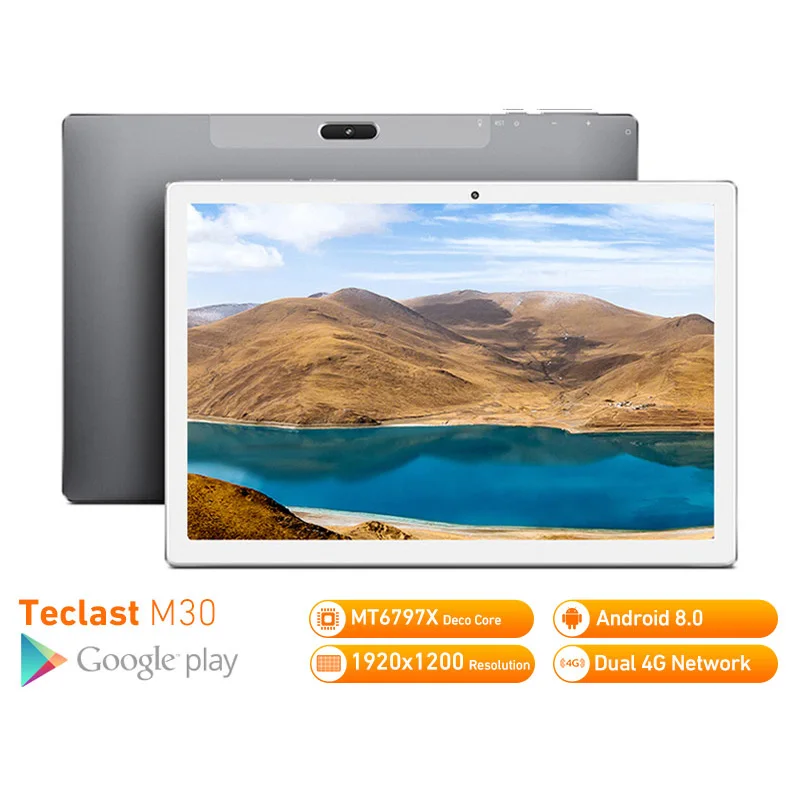3GB 64GB Teclast M30 4 Гб ОЗУ 128 Гб ПЗУ 10,1 дюймов планшетный ПК Android 8,0 2560x1600 MT6797 X27 Deca Core 4G телефон планшетный ПК 7500 мАч gps - Комплект: 3GB 64GB