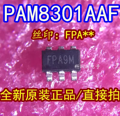 10 шт./лот PAM8301AAF SOT23-6 модных штанов
