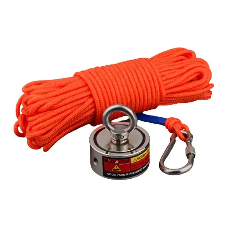 120Kg 10m/20m Rope Label Design Super Salvage Magnet Neodymium N52 Magnet  Strong Searching Magnet Fishing Magnets Magnetic - AliExpress