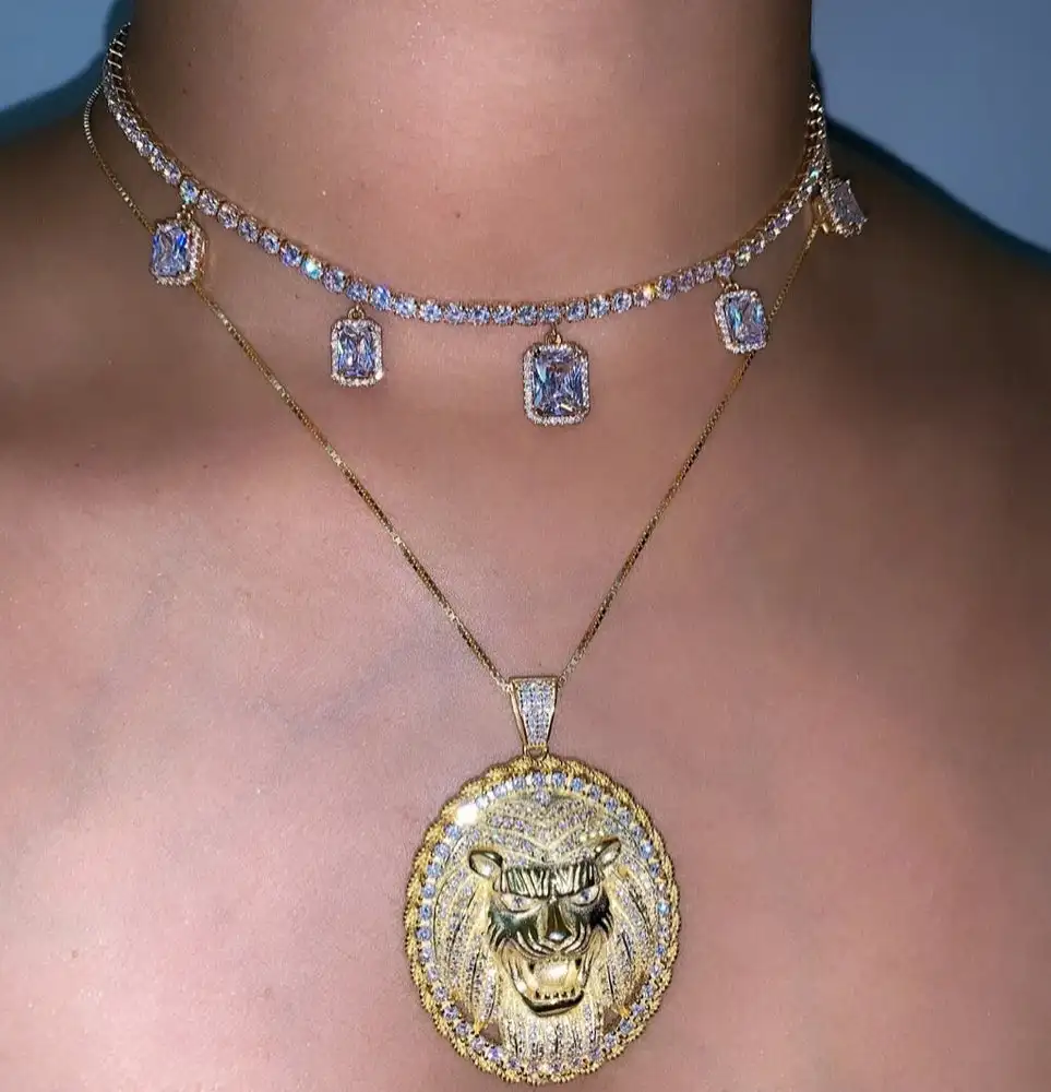 Iced out bling хип-хоп женские ювелирные изделия Сердце Стрела cz теннисная цепь с cz Бабочка Шарм 32+ 10 см колье ожерелья