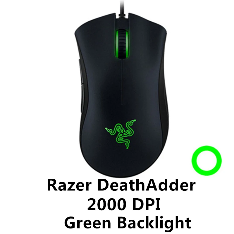 Razer DeathAdder Эфирная Проводная игровая мышь 2000 dpi эргономичная Chroma Lighting оптимизированная 450 ips eSports мышь - Цвет: No Retail Package