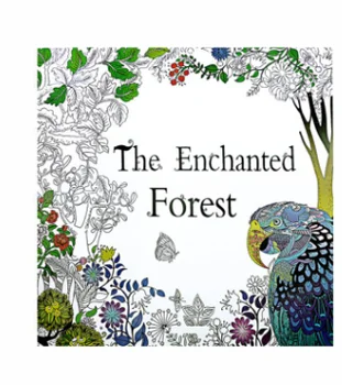 

Enchanted Forest Fun Designs Stress Relief Coloring Book Mandalas Animal Relieve Stress for Kids Adult Coloring Book 25X25cm wit