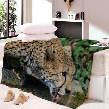 

Colorful Cheetah Flannel Fleece Bed Blanket Bedspread Coverlet Bed Cover Soft Lightweight Warm Cozy Blankets