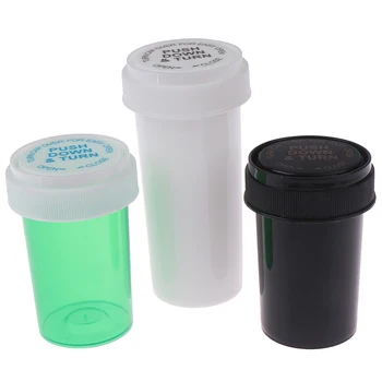 Skup 75ML/110ML/52/29ML Push Down & Turn Fiolka Pojemnik Tworzywo Akrylowe Przechowywanie Stash Jar Butelka Na Pigułki Case Pudełko Tytoniu Pojemnik Na Zioła