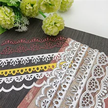 

2021 New 6Pcs/Lot lace Metal Cutting Dies Stencil Die Cut Scrapbooking Craft Stamps