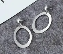 Seti moda kadın kız basit yuvarlak daire küçük kulak düğme küpe Punk Hip-hop küpe takı(China)