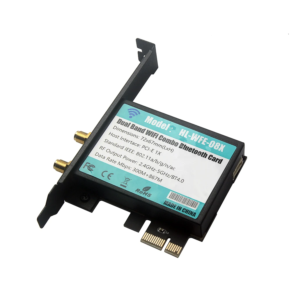 Настольный PCI-E Беспроводной сетевая карта 7265AC Bluetooth WiFi 2 в 1 приемник PCI-E Вай-Фай адаптер
