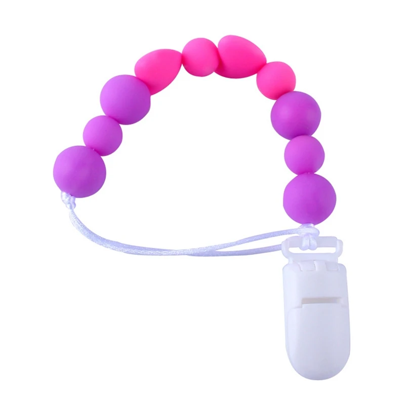 Силиконовая детская соска цепь резиновая анти-потеря соска цепь держатель для соски детские жевательные игрушки браслет для прорезывающихся зубов - Цвет: RH