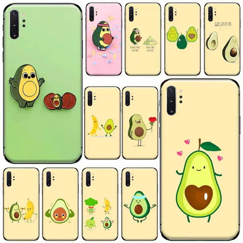 

Avocado cartoon Phone Case For Samsung Galaxy S8 S9 S10 Plus S10E Note 3 4 5 6 7 8 9 10 Pro Lite cover