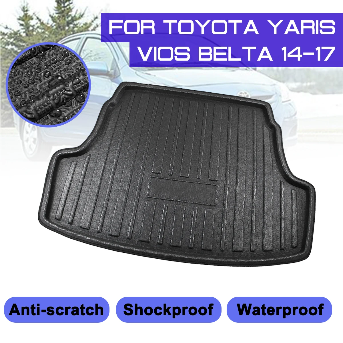 Car Floor Mat Carpet For Toyota Yaris Vios Belta 2014 2015 2016 2017