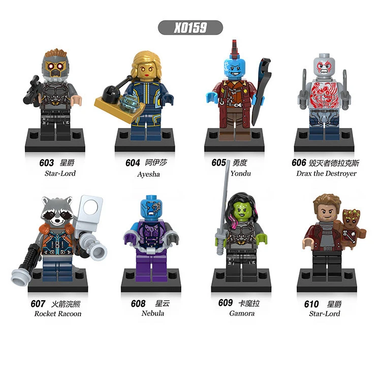 

Marvel Super hero the Galaxy legoings Star-Lord Rocket Raccoon Building Blocks Bricks Toys Model For Kids As Gifts