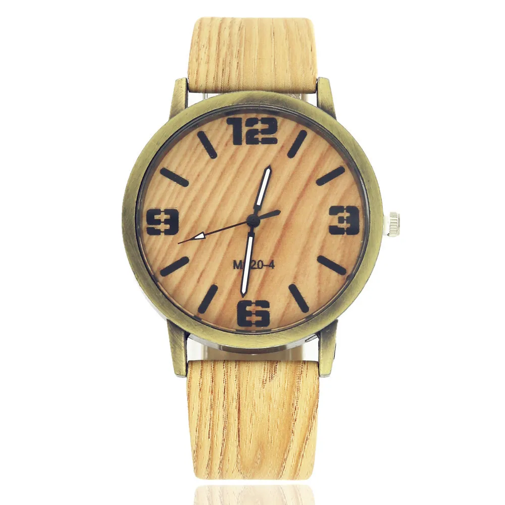 

Eaby Hot Selling Retro Wood Grain Leather Strap Watch Roman Numerals Wood Grain Men And Women Quartz Watch Manufacturers Direct