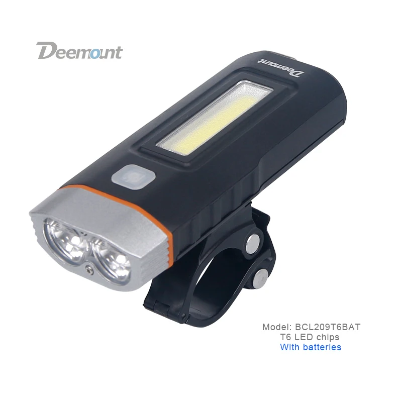 Велосипедное переднее освещение велосипедная фара передняя лампа T6 Cree U2 COB Светодиодный фонарь внутренний тип батареи USB зарядка - Цвет: T6 With batteries