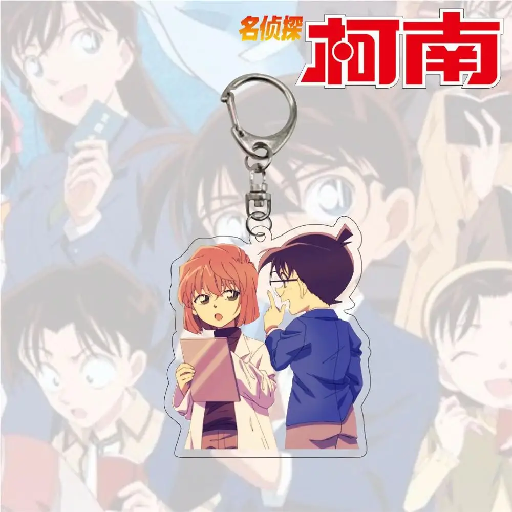 

Conan Detective Acrylic Keychain Animation Standing Sign Kid The Phantom Thief Sherry Key Chain Girl Boy Bag Pendant Keyring
