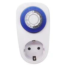 Azul programável mecânico mini temporizador interruptor de contagem regressiva inteligente tomada 24 horas