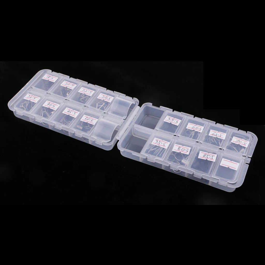 75pcs Fishing Rod Guides Top Tips Ring Set Raft Fishing Repair Accessories 1.8mm-8.5mm