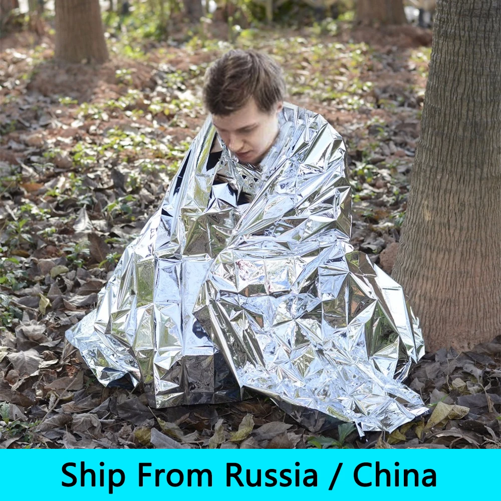

(Ship From Russia) OUTAD 10bag /lot Outdoor Waterproof Windproof Reusable Emergency Survival Thermal Blanket
