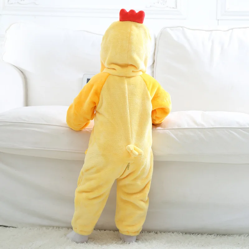 Umorden Infant Toddler Yellow Chick Costume Kigurumi for Baby Boys Girls Bodysuit Jumpsuit Onesie Flannel Comfortable cosplay costumes children pajamas kigurumi pajamas